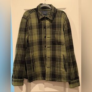 Green and Black Plaid Men's Jacket